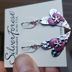 NTW Silver Heart Earrings